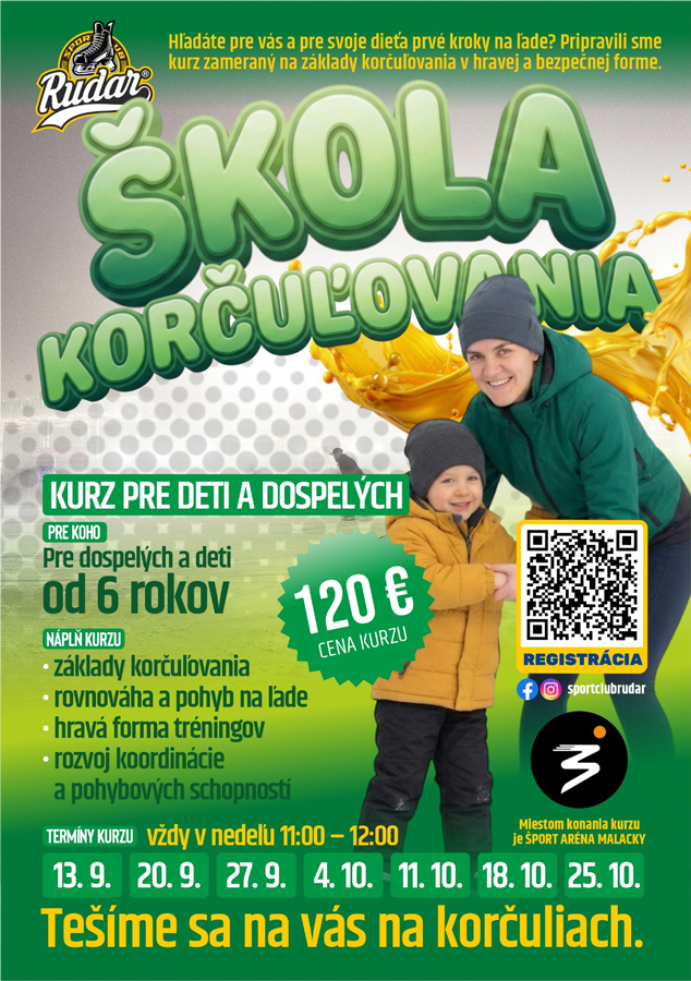 Škola korčuľovania pre deti od 6 rokov a dospelých